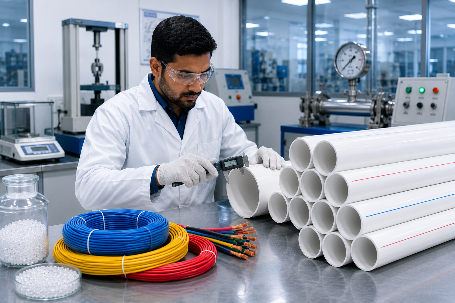Quality checking of PVC pipes
